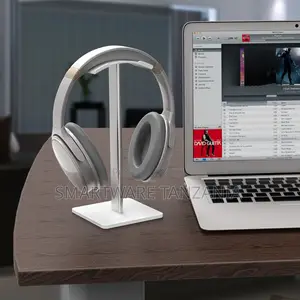 White Aluminum Headphone Stand Desk Holder