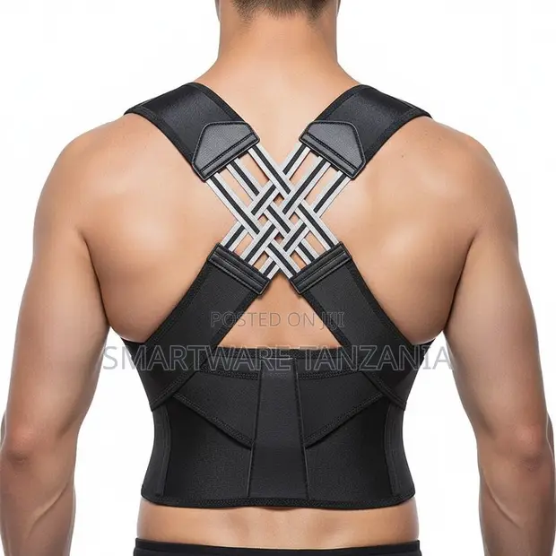 Back Posture Corrector Cross Strap Shoulder Brace for Men - 1
