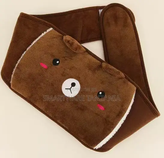 Brown Bear Hot Water Bottle Waist Wrap Plush Cover - 1