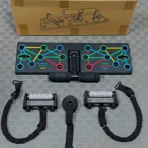 Foldable Push Up Board with Resistance Bands