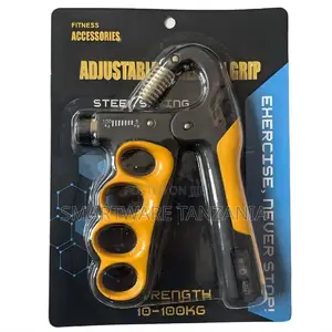 Adjustable Hand Grip Strengthener 10-100kg Yellow Steel