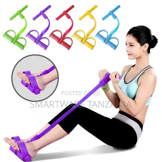 Sit Up Pull Rope Elastic Foot Pedal Band - 5 Colors - 1