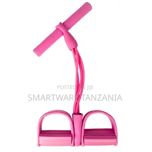 Pink Foot Pedal Pull Rope Resistance Band for Women