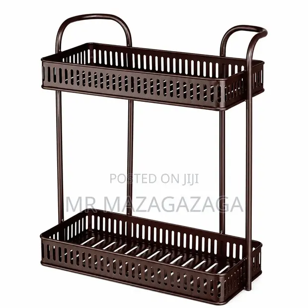2-Tier Stainless Steel Kitchen/Bathroom Organizer - 1