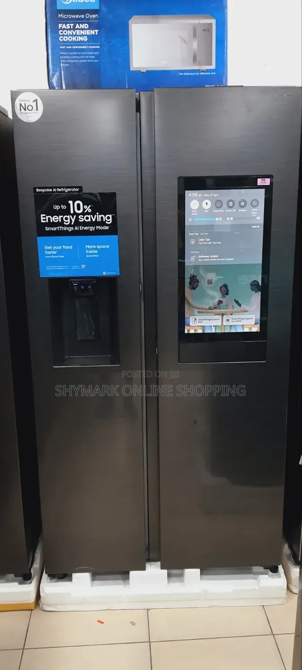 Samsung Bespoke AI Side-by-Side Refrigerator Family Hub (RS90F65ANF) - 1