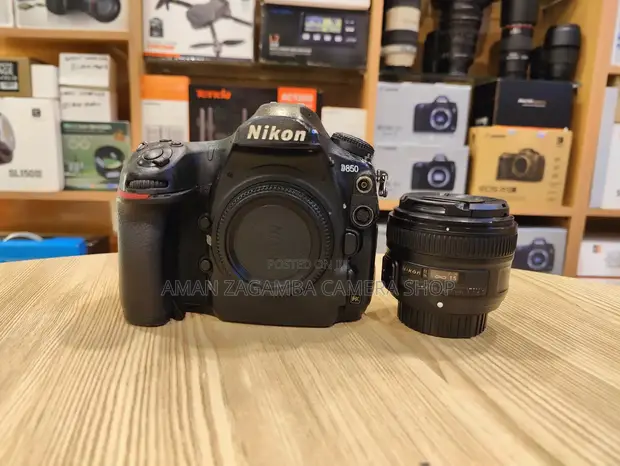 Nikon D850 DSLR Camera with 50mm Lens, Battery, and Charger - 1