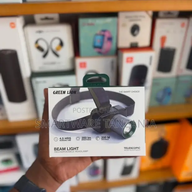 Green Lion Headlamp Inayochajiwa 350 Lumens - 1