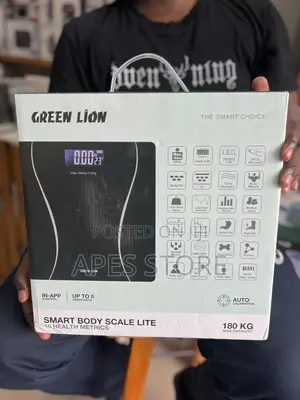Green Lion Smart Body Scale Lite - Nyeusi