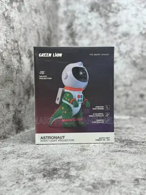 Green Lion Astronaut Galaxy Projector Night Light with Remote