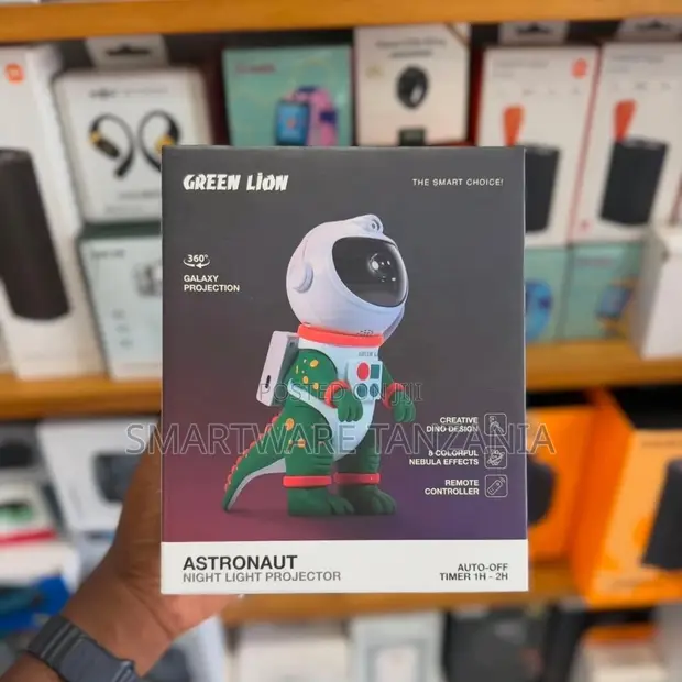 Green Lion Astronaut Galaxy Light Projector - 1