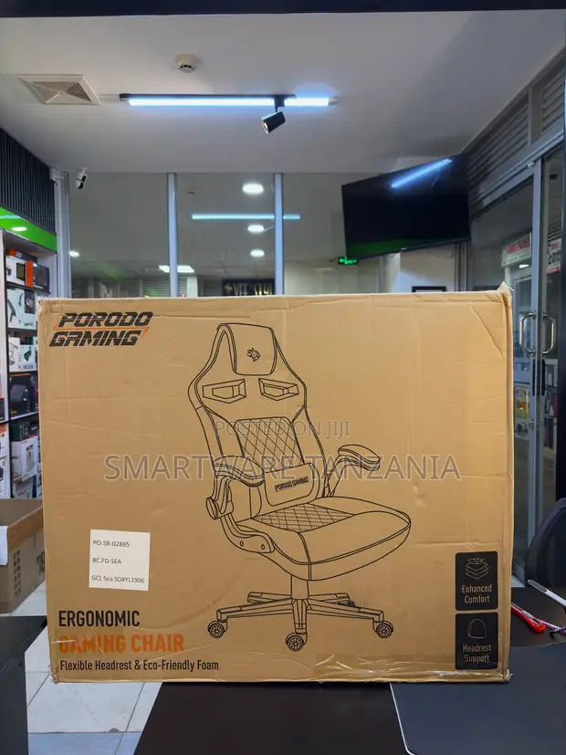 Porodo Ergonomic Gaming Chair with Headrest - 1