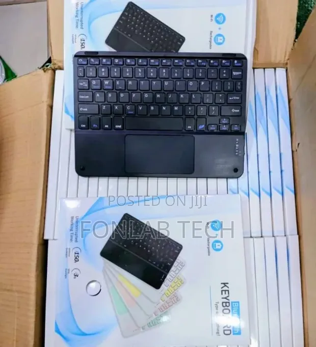 Portable Rechargeable Bluetooth Keyboard with Touchpad - 1