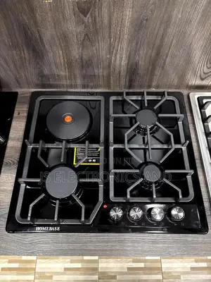 Homebase Modern Jiko La Kisasa Cooktop - 4 Burners (3 Gas, 1 Electric)