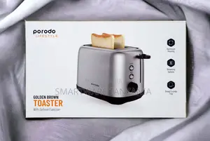 Porodo Lifestyle Golden Brown Toaster with Defrost