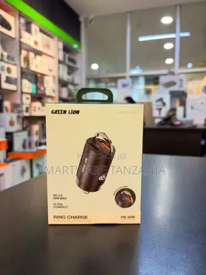 Green Lion Ring Charge Dual Port 36W Fast Car Charger