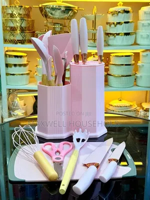19-Piece Silicone Kitchen Utensil & Knife Set