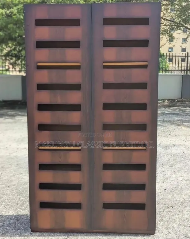 Woodstock Brown Covered Door Shoe Rack - 1