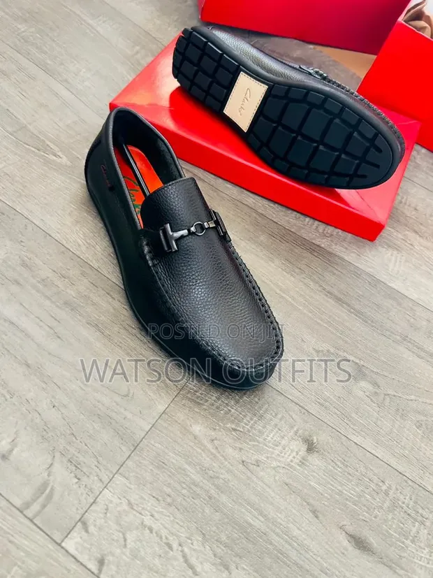 Men's Leather Loafers - Clarks & Gucci Style - 1