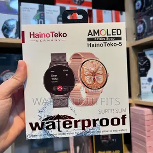 Haino Teko 5 Smartwatch Mpya - Rangi ya Gold & Nyeusi