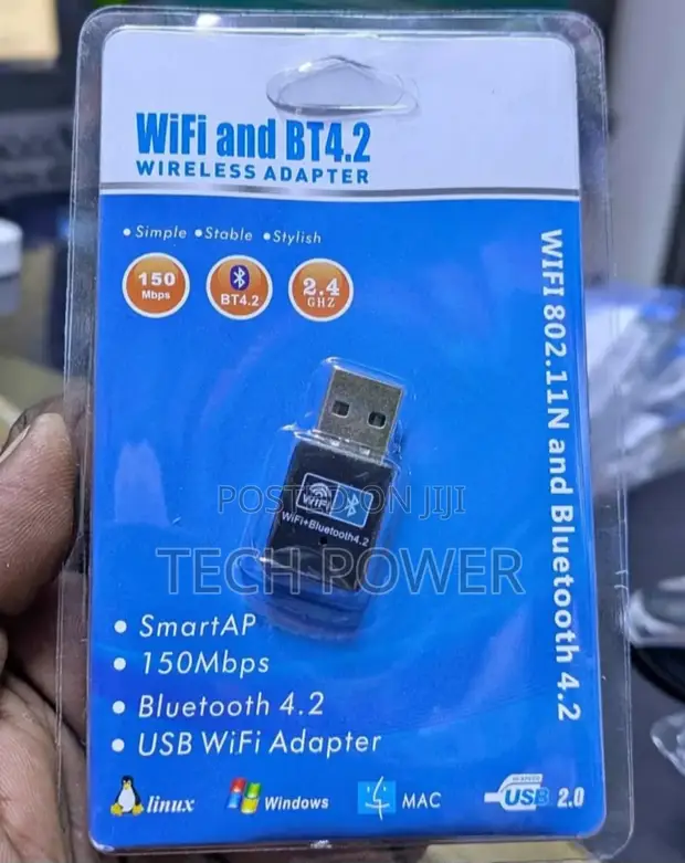 WiFi + Bluetooth USB Adapter Dongle - 1