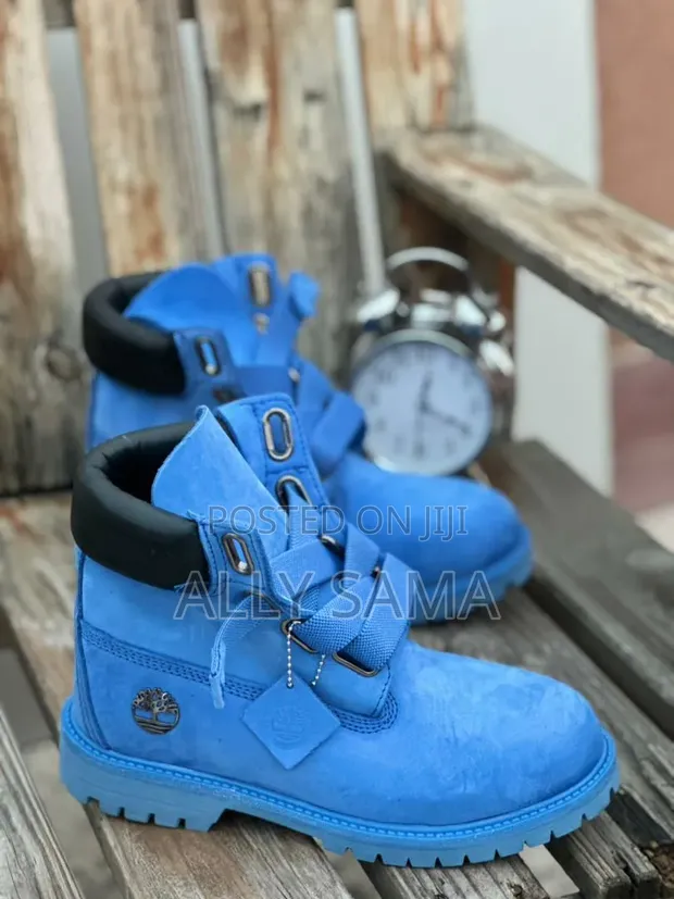 Timberland Leather Boots - Light Blue - 1