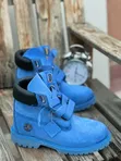Timberland Leather Boots - Light Blue - 1