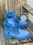 Timberland Leather Boots - Light Blue - 2