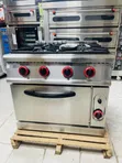 Commercial 4 Burner Gas Range Cooker with Oven - 1