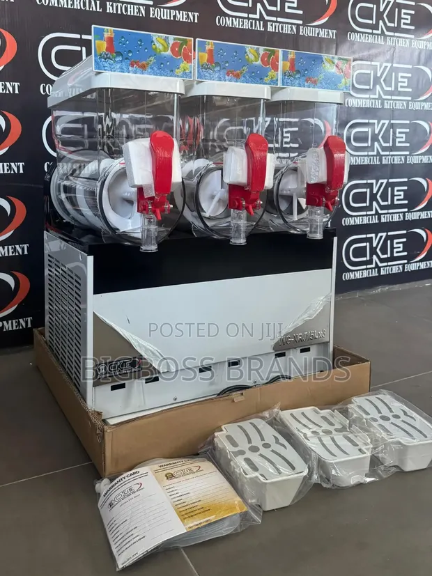 Brand New Triple Head Slush Juice Machine (45L) - 1