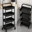 4-Tier Rolling Storage Trolley - 4