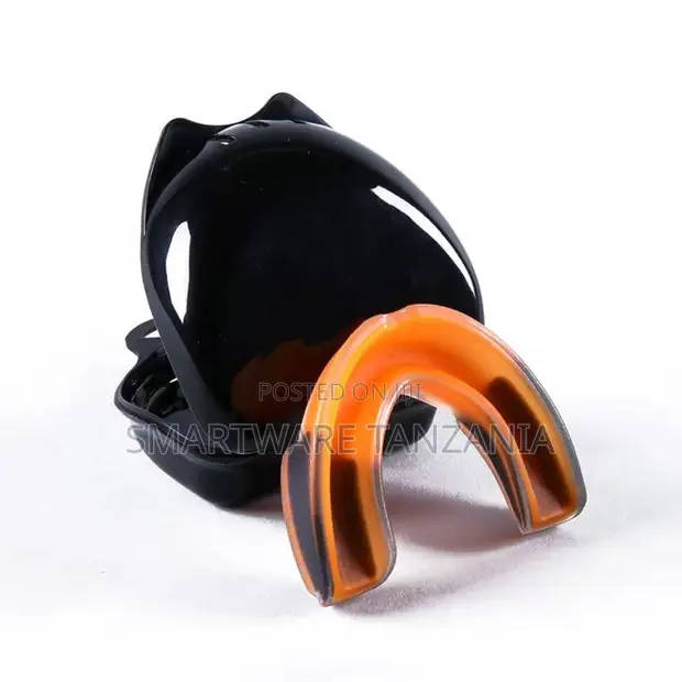 Sports Mouthguard with Case - Orange/Black - 1
