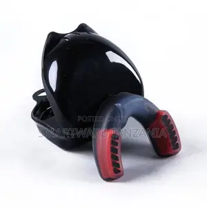 Red & Black Double Layer Sports Mouthguard with Case