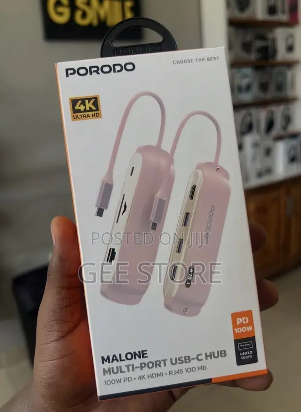 Porodo Malone Multiport USB Hub - 100W - 1