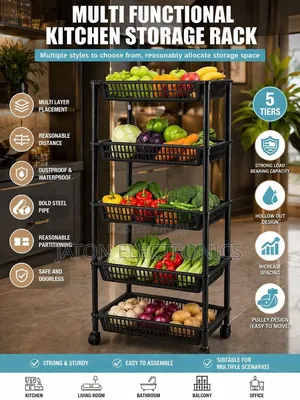 5-Layer Multifunction Kitchen Storage Rack