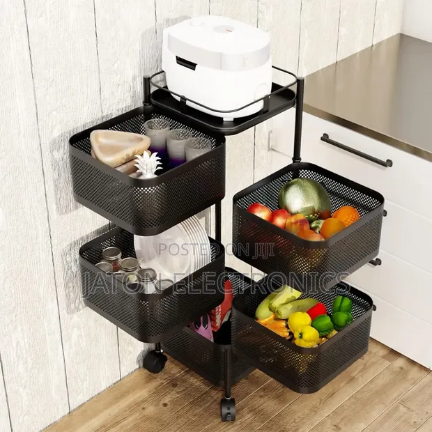 5-Tier Rotating Kitchen Trolley - 1