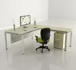 L-Shaped Office Desk with Ergonomic Chair - 1