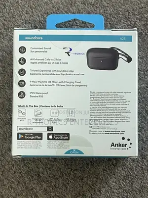 Anker Soundcore A25i Earbuds za Kweli za Wireless - Nyeusi
