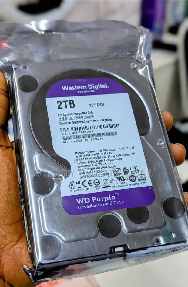 2TB Western Digital Purple HDD for Surveillance - 1