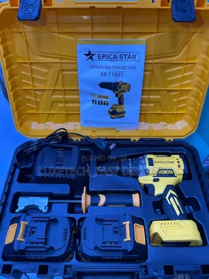 Epica Star 21V Brushless Cordless Impact Drill with 2 Batteries