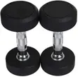 15kg Rubber Dumbbell Set - 1