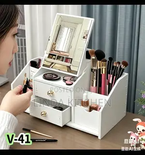 PVC Plastic Dressing Table with Free Mirror