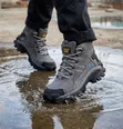 Men's Caterpillar Leather Boots - Grey, Black, Brown - 1