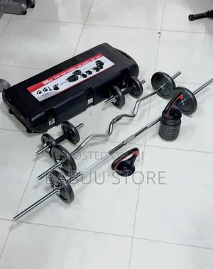 Dumbbell & Barbell Set Mpya Kabisa - 58kg