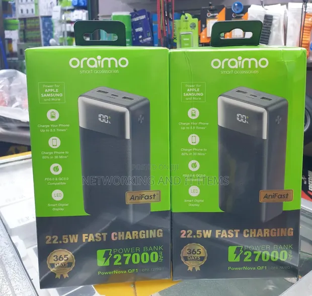 Oraimo 27000mAh Powerbank - 22.5W Fast Charging - 1