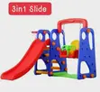 3-in-1 Kids Swing Set with Slide and Basketball Hoop - 1