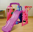 3-in-1 Kids Swing Set with Slide and Basketball Hoop - 2