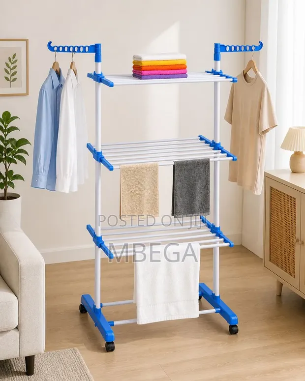 3-Layer Multi-Tier Clothes Drying Rack - 1