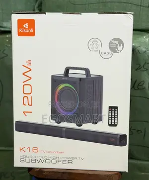 Kisonli K16 120W TV Soundbar with Subwoofer