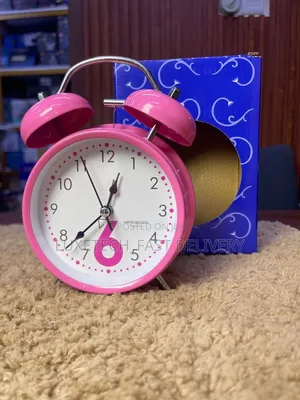 Pink Happywoods Analog Twin-Bell Alarm Clock
