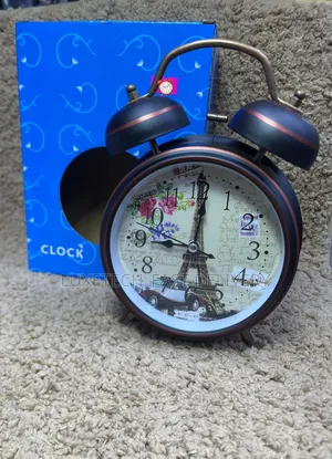 Vintage Eiffel Tower Twin-Bell Alarm Clock